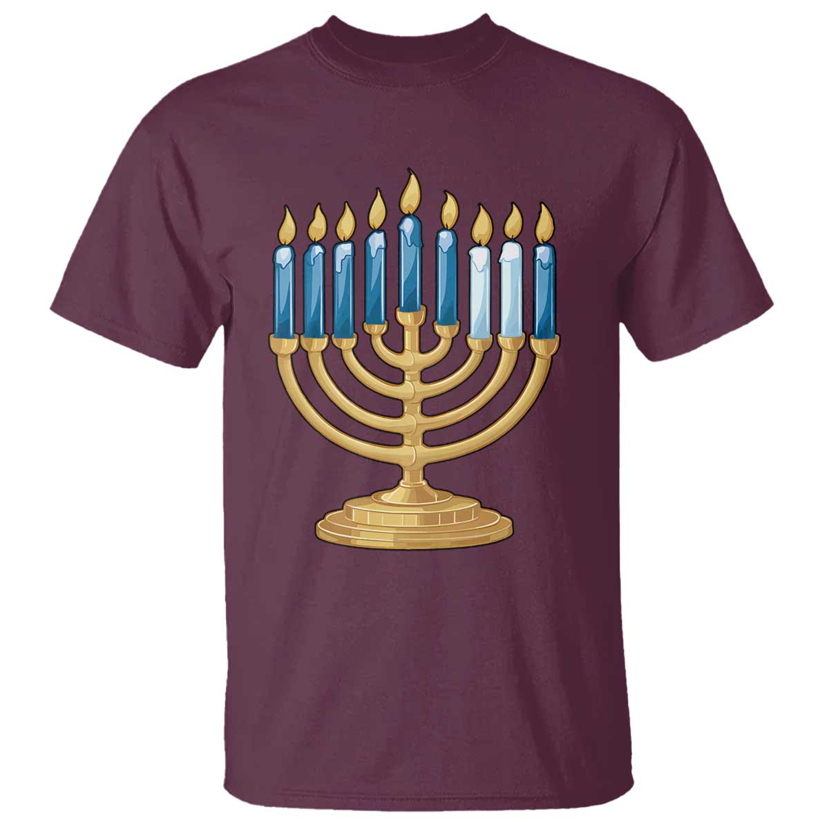 Funny 67 Hanukkah T Shirt Chanukah Menorah Sixth Seventh Night TS11 Maroon Print Your Wear