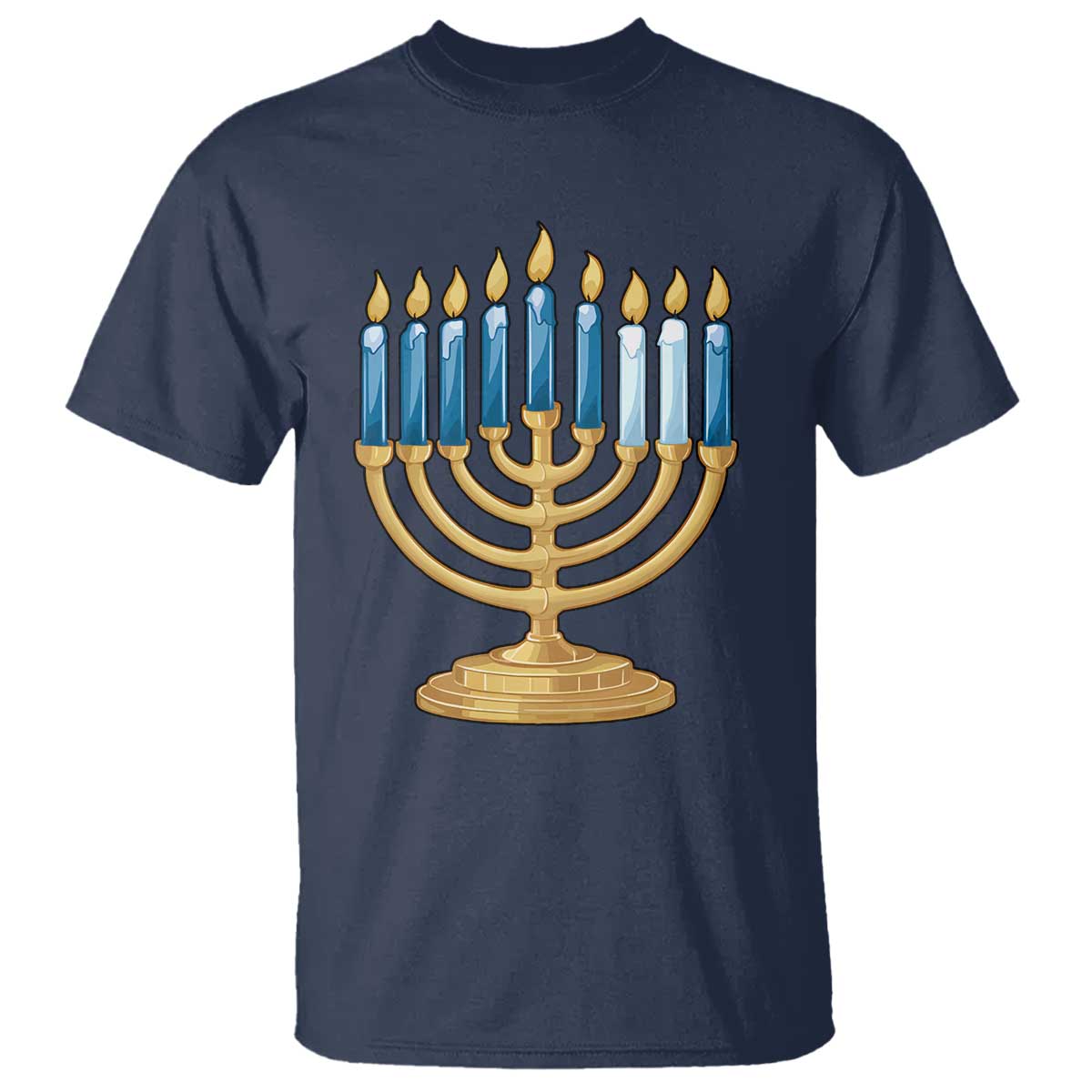 Funny 67 Hanukkah T Shirt Chanukah Menorah Sixth Seventh Night TS11 Navy Print Your Wear