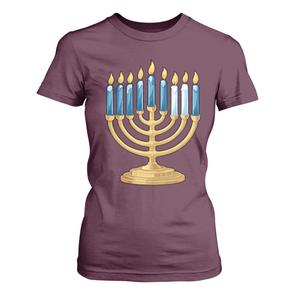 Funny 67 Hanukkah T Shirt For Women Chanukah Menorah Sixth Seventh Night TS11 Maroon Print Your Wear