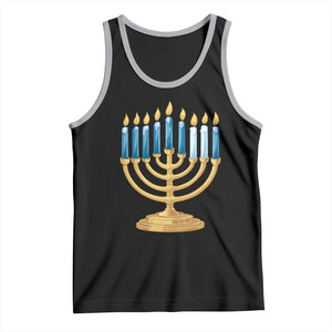 Funny 67 Hanukkah Tank Top Chanukah Menorah Sixth Seventh Night TS11 Black Athletic Heather Print Your Wear