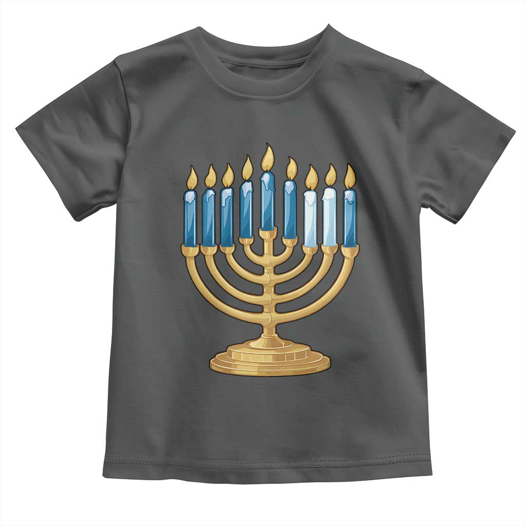 Funny 67 Hanukkah Toddler T Shirt Chanukah Menorah Sixth Seventh Night TS11 Dark Heather Print Your Wear