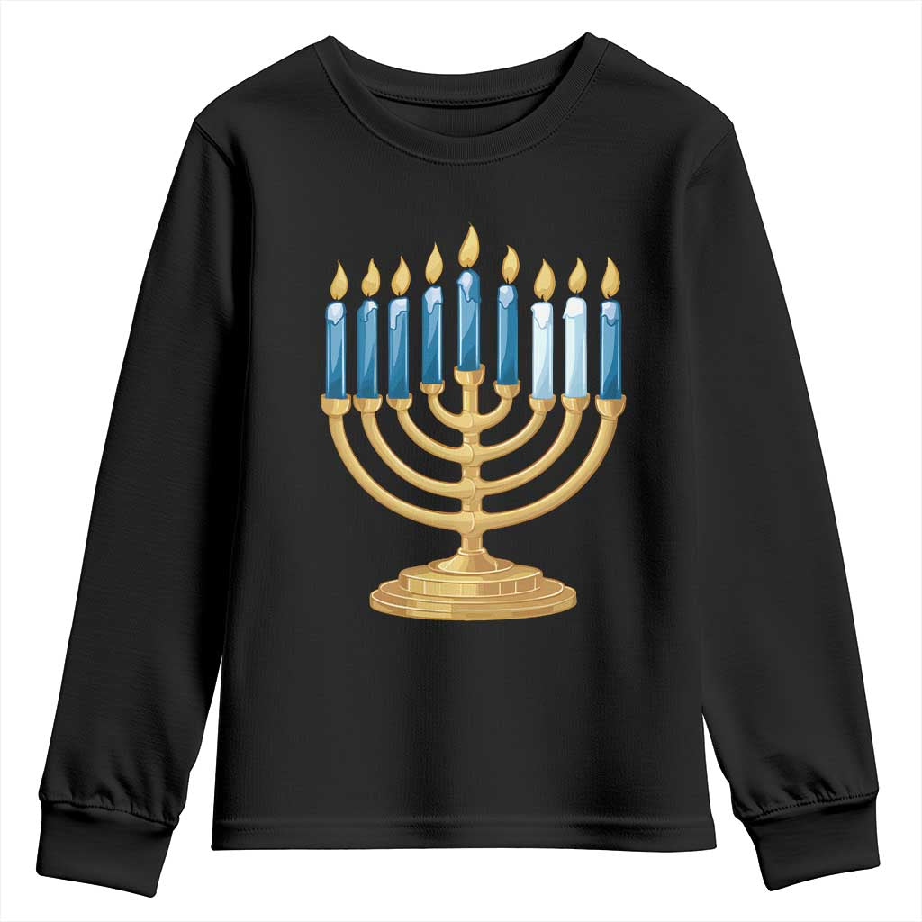 Funny 67 Hanukkah Youth Sweatshirt Chanukah Menorah Sixth Seventh Night TS11 Black Print Your Wear