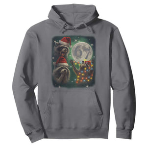 Funny Christmas Three Raccoons 67 Hoodie Trash Panda Moon Howling Six Seven Meme TS11 Charcoal Print Your Wear