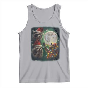 Funny Christmas Three Raccoons 67 Tank Top Trash Panda Moon Howling Six Seven Meme TS11 Athletic Heather Print Your Wear
