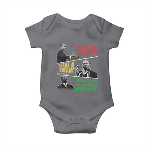 Martin Luther King MLK Quotes Black History Leaders Baby Onesie TS11 Charcoal Print Your Wear