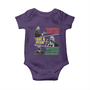 Martin Luther King MLK Quotes Black History Leaders Baby Onesie TS11 Purple Print Your Wear
