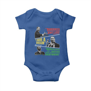 Martin Luther King MLK Quotes Black History Leaders Baby Onesie TS11 Royal Blue Print Your Wear