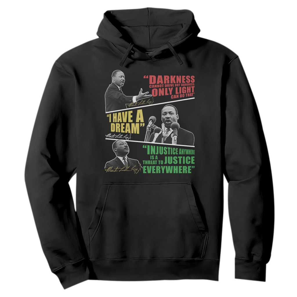 Martin Luther King MLK Quotes Black History Leaders Hoodie TS11 Black Print Your Wear
