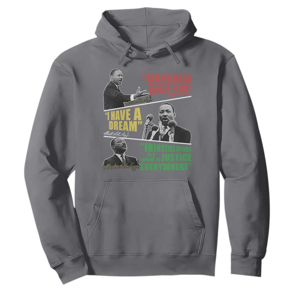 Martin Luther King MLK Quotes Black History Leaders Hoodie TS11 Charcoal Print Your Wear