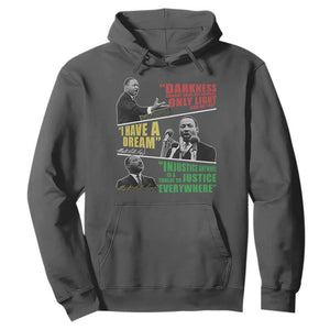 Martin Luther King MLK Quotes Black History Leaders Hoodie TS11 Dark Heather Print Your Wear