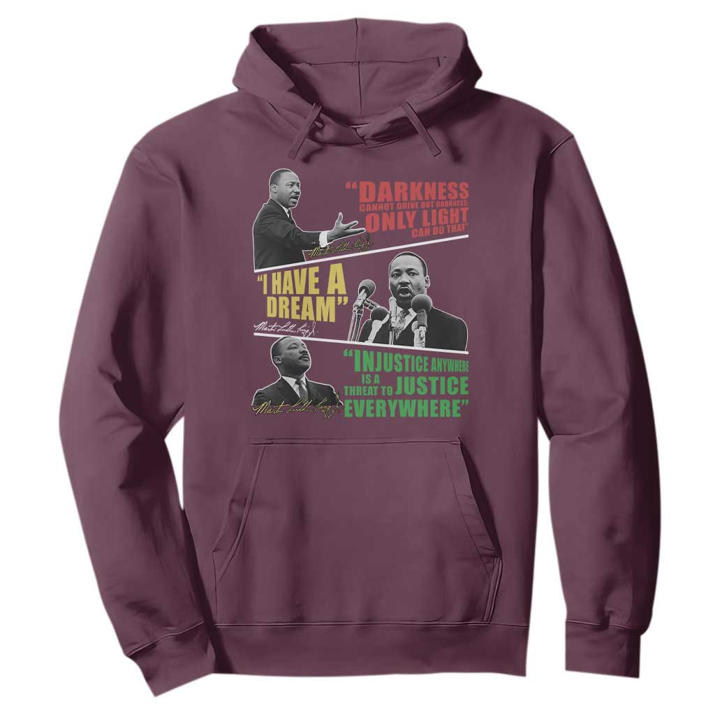 Martin Luther King MLK Quotes Black History Leaders Hoodie TS11 Maroon Print Your Wear