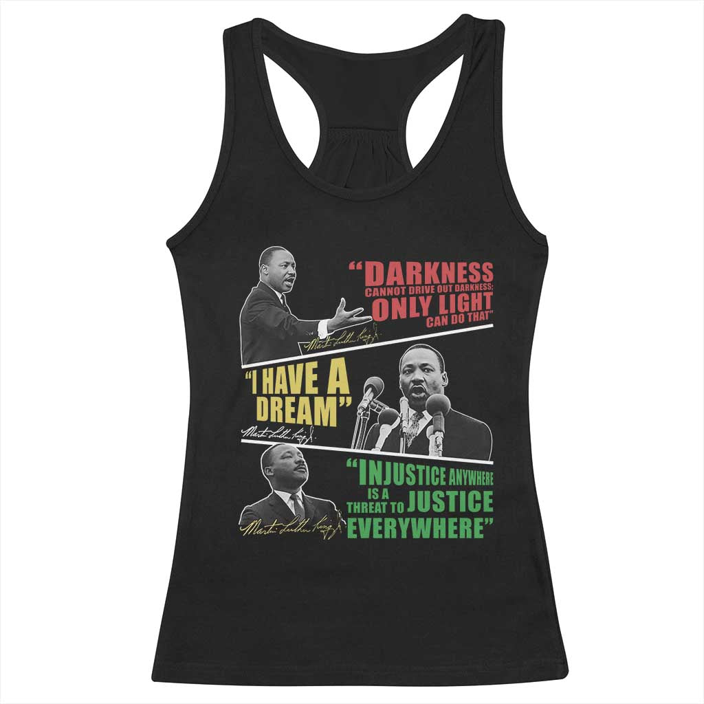 Martin Luther King MLK Quotes Black History Leaders Racerback Tank Top TS11 Black Print Your Wear