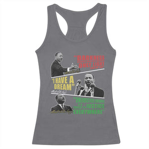 Martin Luther King MLK Quotes Black History Leaders Racerback Tank Top TS11 Charcoal Print Your Wear