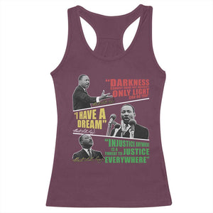 Martin Luther King MLK Quotes Black History Leaders Racerback Tank Top TS11 Maroon Print Your Wear