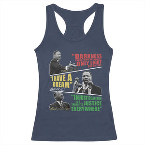Martin Luther King MLK Quotes Black History Leaders Racerback Tank Top TS11 Navy Print Your Wear