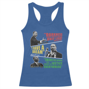 Martin Luther King MLK Quotes Black History Leaders Racerback Tank Top TS11 Royal Blue Print Your Wear