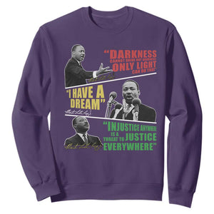 Martin Luther King MLK Quotes Black History Leaders Sweatshirt TS11 Purple Print Your Wear