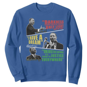 Martin Luther King MLK Quotes Black History Leaders Sweatshirt TS11 Royal Blue Print Your Wear