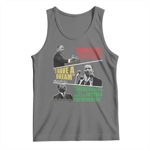 Martin Luther King MLK Quotes Black History Leaders Tank Top TS11 Black Heather Print Your Wear