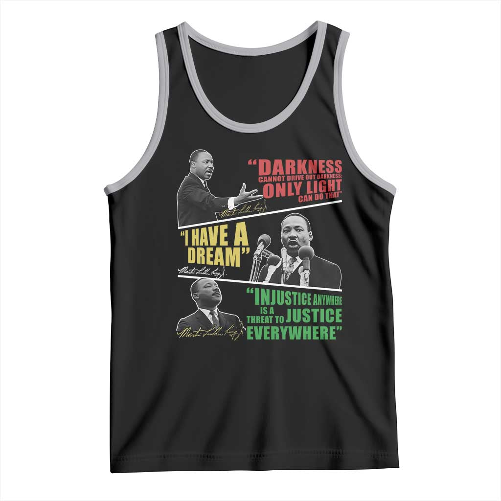 Martin Luther King MLK Quotes Black History Leaders Tank Top TS11 Black Athletic Heather Print Your Wear