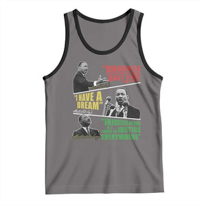 Martin Luther King MLK Quotes Black History Leaders Tank Top TS11 Deep Heather Black Print Your Wear