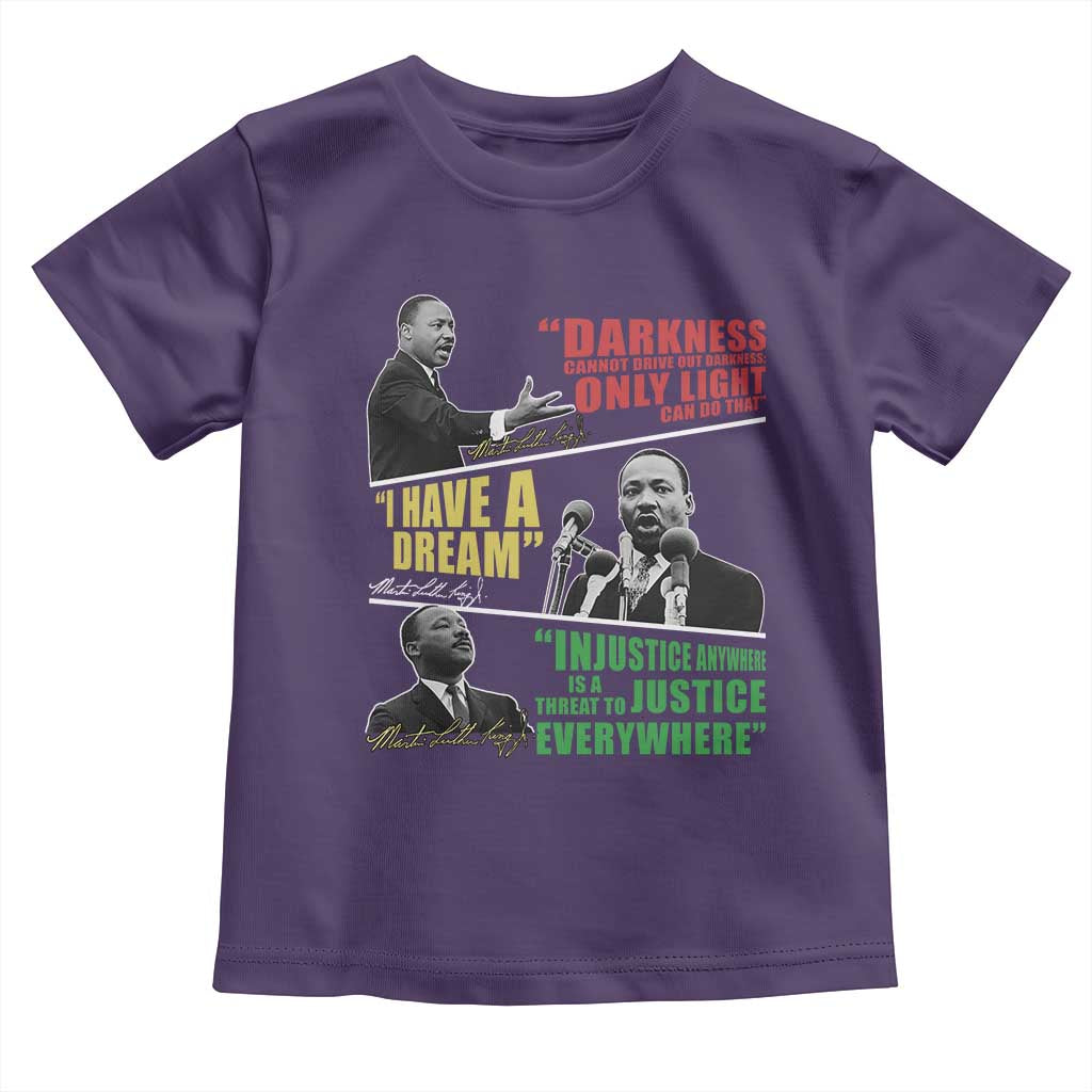 Martin Luther King MLK Quotes Black History Leaders Toddler T Shirt TS11 Purple Print Your Wear