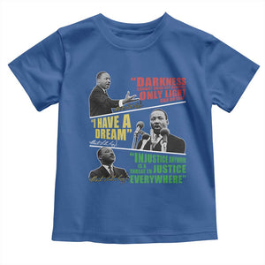 Martin Luther King MLK Quotes Black History Leaders Toddler T Shirt TS11 Royal Blue Print Your Wear
