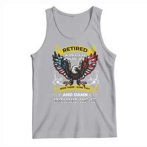 Retired Army Been There Done That And Damn Proud Of It Tank Top Veteran Bald Eagle American Flag TS11 Athletic Heather Print Your Wear