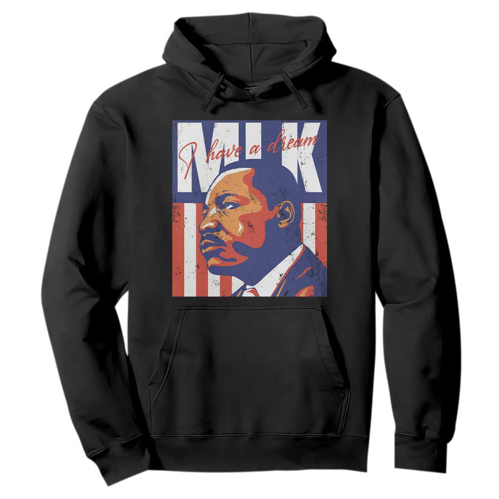 MLK Day I Have A Dream Hoodie Martin Luther King Vintage American Flag Black History Month TS11 Black Print Your Wear