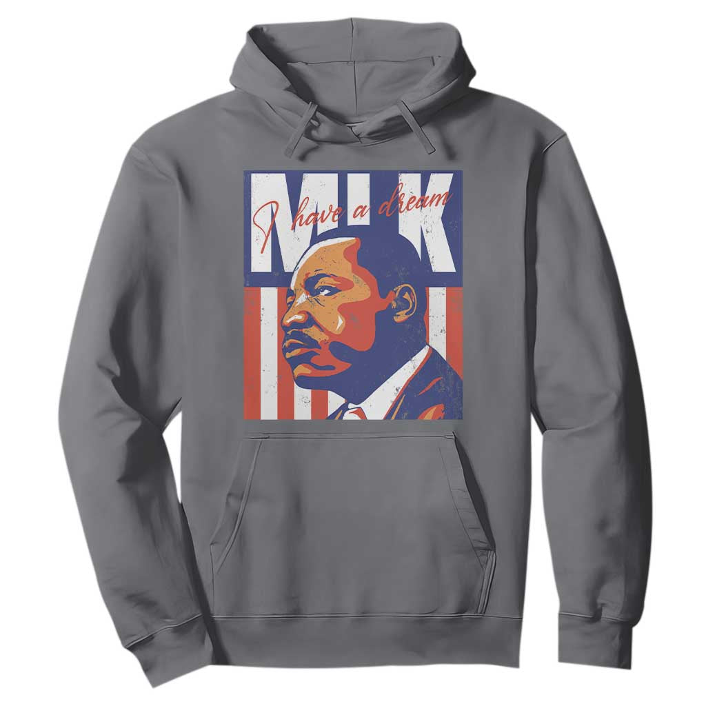 MLK Day I Have A Dream Hoodie Martin Luther King Vintage American Flag Black History Month TS11 Charcoal Print Your Wear