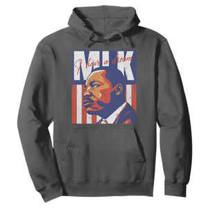 MLK Day I Have A Dream Hoodie Martin Luther King Vintage American Flag Black History Month TS11 Dark Heather Print Your Wear