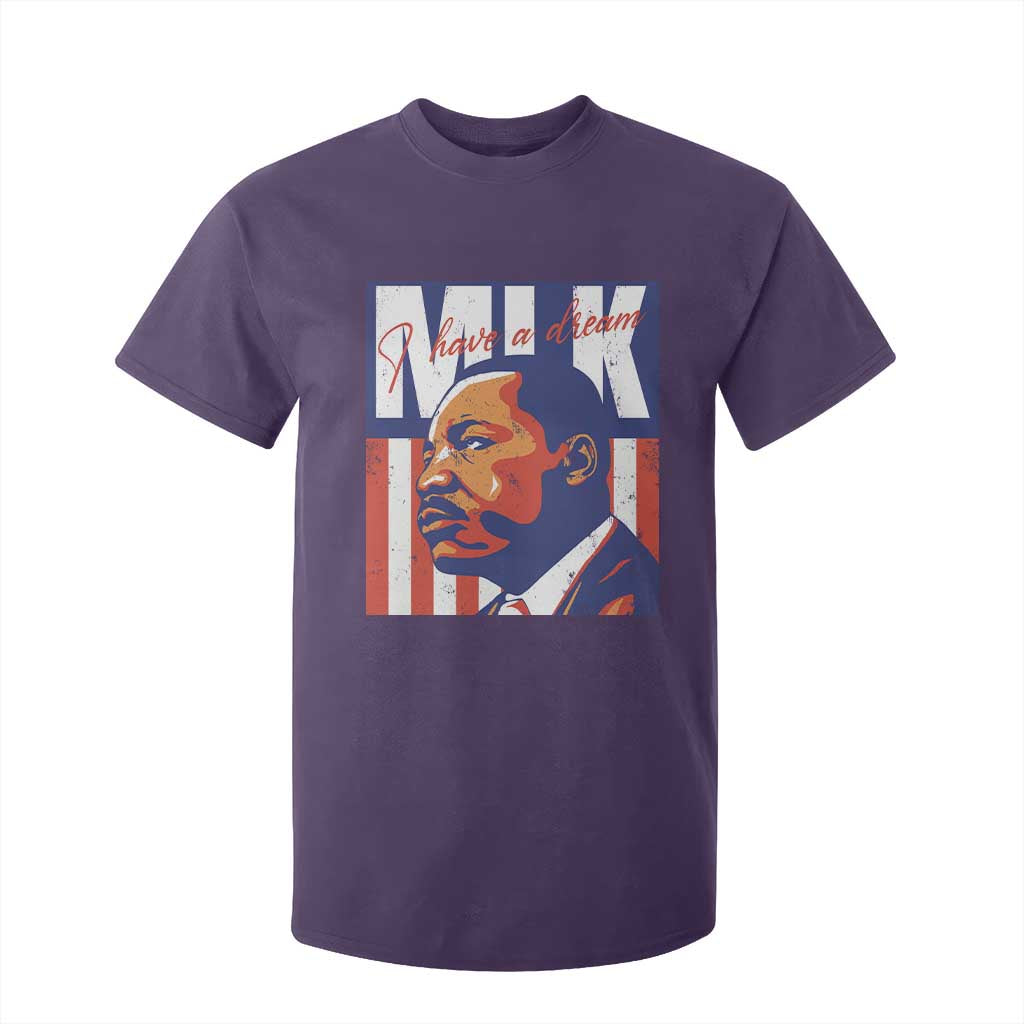 MLK Day I Have A Dream T Shirt For Kid Martin Luther King Vintage American Flag Black History Month TS11 Purple Print Your Wear