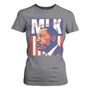 MLK Day I Have A Dream T Shirt For Women Martin Luther King Vintage American Flag Black History Month TS11 Charcoal Print Your Wear