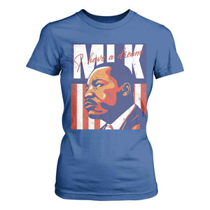 MLK Day I Have A Dream T Shirt For Women Martin Luther King Vintage American Flag Black History Month TS11 Royal Blue Print Your Wear
