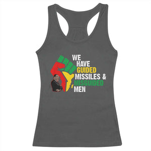 MLK Quotes We Have Guided Missiles And Misguided Men Racerback Tank Top Dr Martin Luther King Jr TS11 Dark Heather Print Your Wear