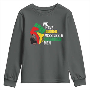 MLK Quotes We Have Guided Missiles And Misguided Men Youth Sweatshirt Dr Martin Luther King Jr TS11 Dark Heather Print Your Wear