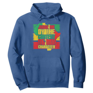MLK Day Judge Me By The Content Of My Character Hoodie Martin Luther King Africa Map Black History Month TS11 Royal Blue Print Your Wear