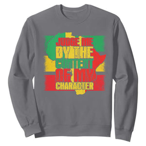 MLK Day Judge Me By The Content Of My Character Sweatshirt Martin Luther King Africa Map Black History Month TS11 Charcoal Print Your Wear