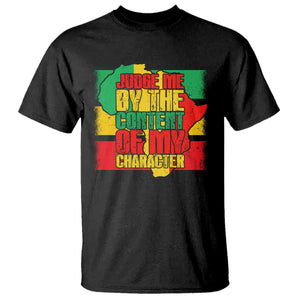 MLK Day Judge Me By The Content Of My Character T Shirt Martin Luther King Africa Map Black History Month TS11 Black Print Your Wear