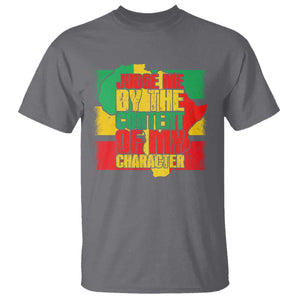 MLK Day Judge Me By The Content Of My Character T Shirt Martin Luther King Africa Map Black History Month TS11 Charcoal Print Your Wear