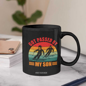 Funny Skiing Ski Dad Coffee Mug Got Passed By My Son Retro Vintage TS11 Print Your Wear