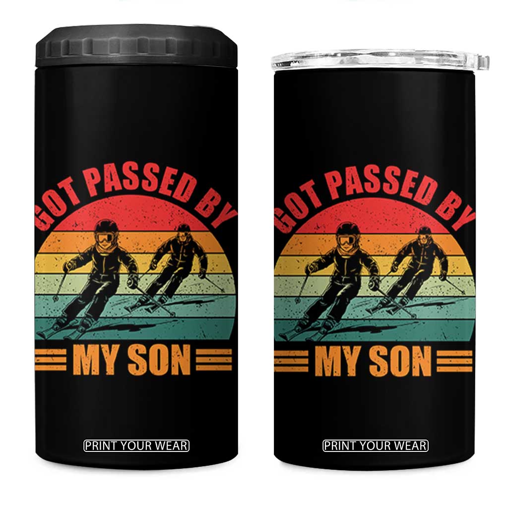 Funny Skiing Ski Dad 4 in 1 Can Cooler Tumbler Got Passed By My Son Retro Vintage TS11 One Size: 16 oz Black Print Your Wear