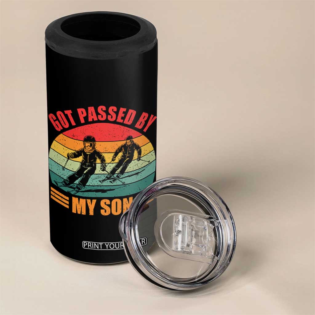Funny Skiing Ski Dad 4 in 1 Can Cooler Tumbler Got Passed By My Son Retro Vintage TS11 Print Your Wear