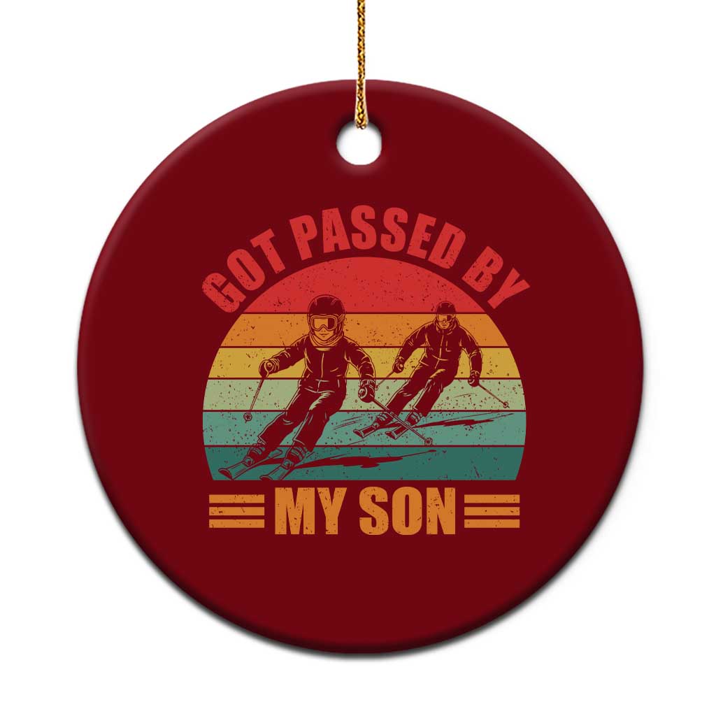 Funny Skiing Ski Dad Ceramic Ornament Got Passed By My Son Retro Vintage TS11 1pc Red Print Your Wear