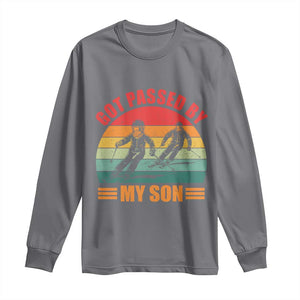Funny Skiing Ski Dad Long Sleeve Shirt Got Passed By My Son Retro Vintage TS11 Charcoal Print Your Wear
