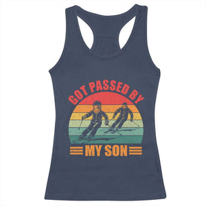 Funny Skiing Ski Dad Racerback Tank Top Got Passed By My Son Retro Vintage TS11 Navy Print Your Wear