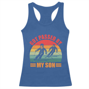 Funny Skiing Ski Dad Racerback Tank Top Got Passed By My Son Retro Vintage TS11 Royal Blue Print Your Wear