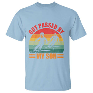 Funny Skiing Ski Dad T Shirt Got Passed By My Son Retro Vintage TS11 Light Blue Print Your Wear