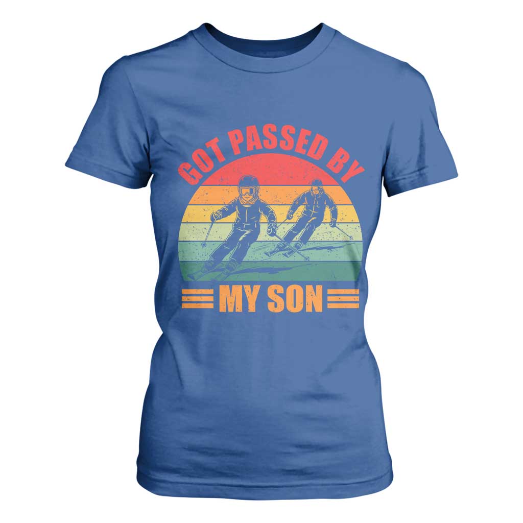 Funny Skiing Ski Dad T Shirt For Women Got Passed By My Son Retro Vintage TS11 Royal Blue Print Your Wear