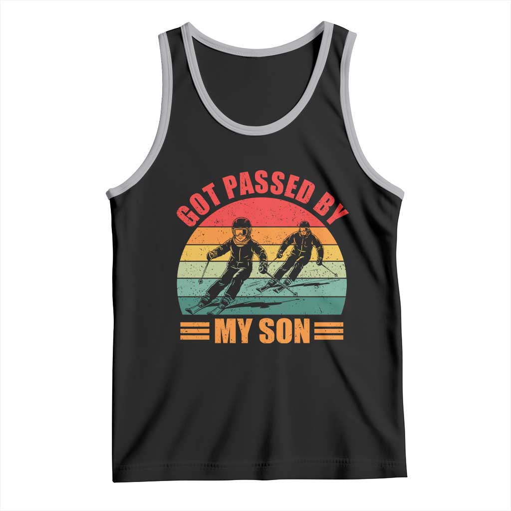 Funny Skiing Ski Dad Tank Top Got Passed By My Son Retro Vintage TS11 Black Athletic Heather Print Your Wear